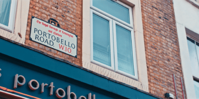 Portobello Road street sign in London