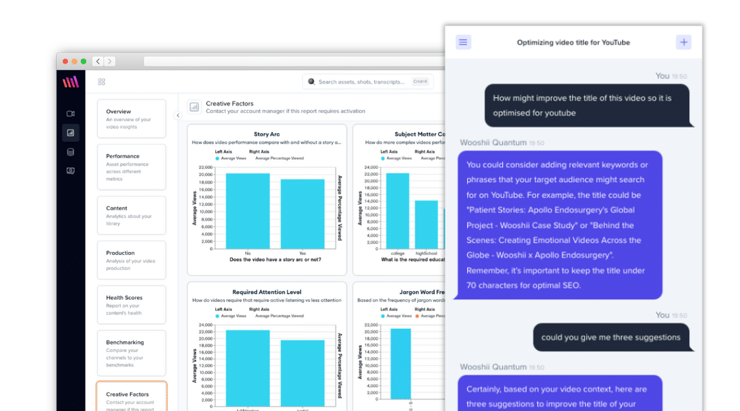 A screen shot of Wooshii AI