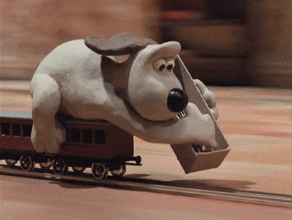 Gromit laying track